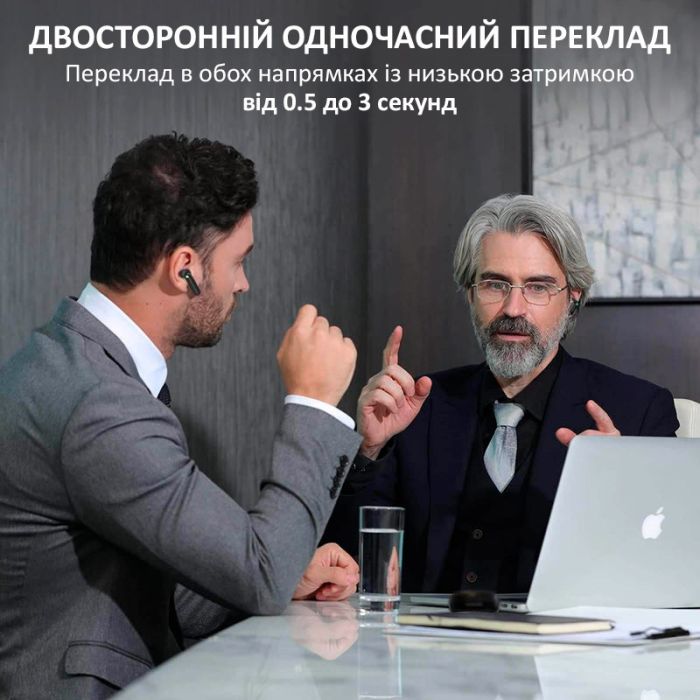 Наушники переводчик Timekettle WT2 Edge, AI двусторонний синхронный перевод, 42 языка, онлайн Black