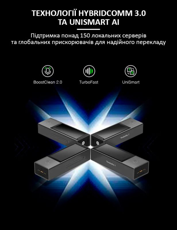 Голосовой переводчик Timekettle X1 + автономные наушники, 42 языка, онлайн, офлайн, комплект 3 шт.