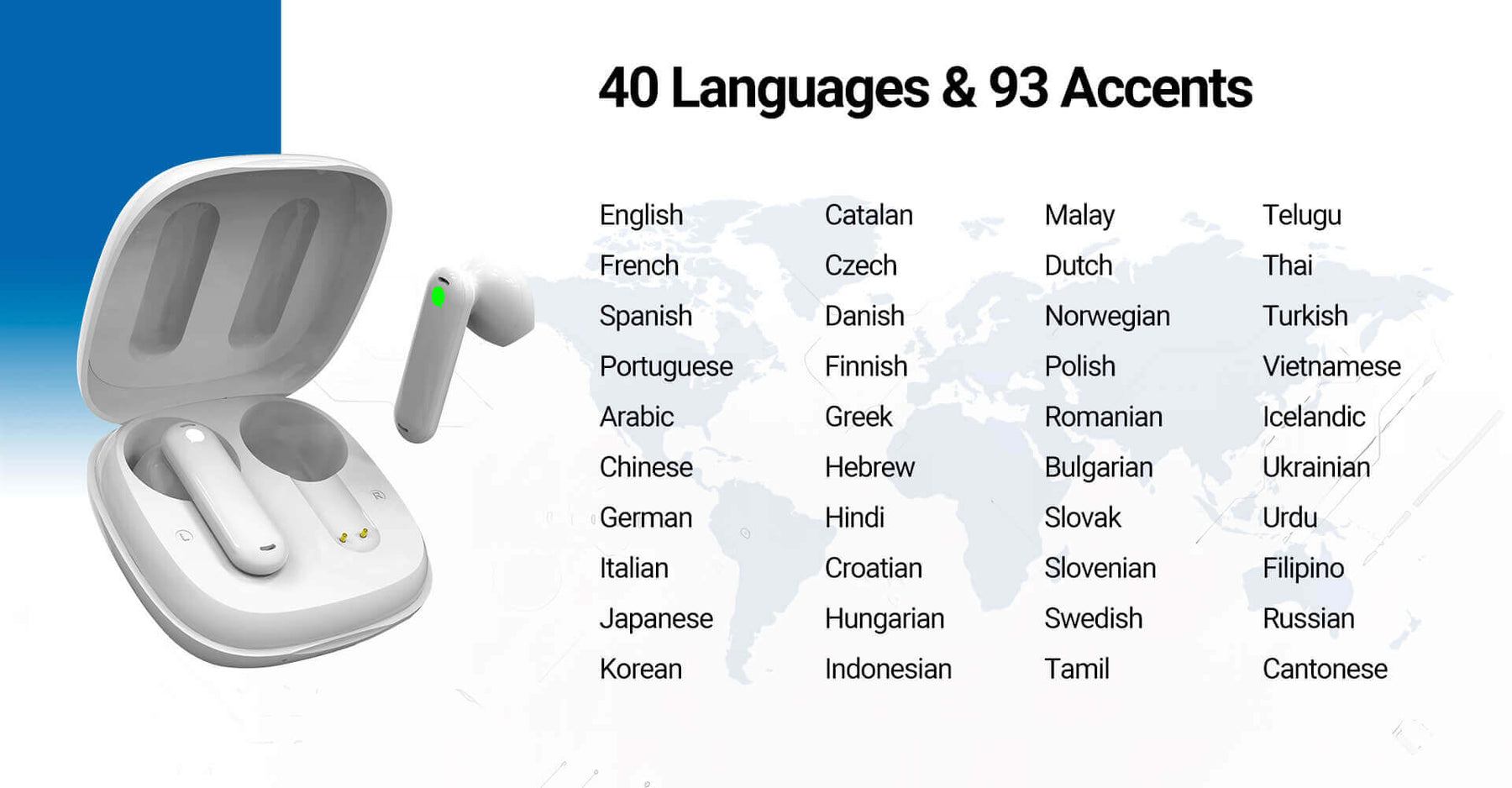 Наушники переводчики Timekettle WT2 Edge: перевод на 40 языков и 93 акцента